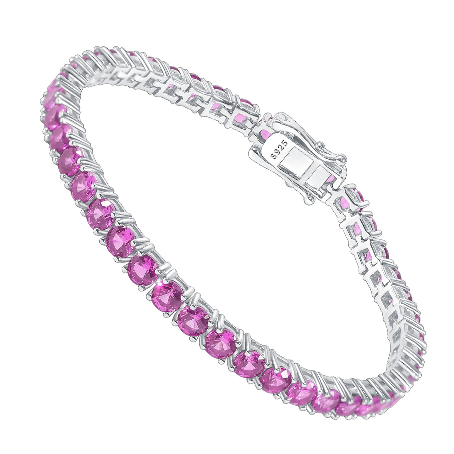 Luxury Colorful Gem Bracelet with cultivation ruby