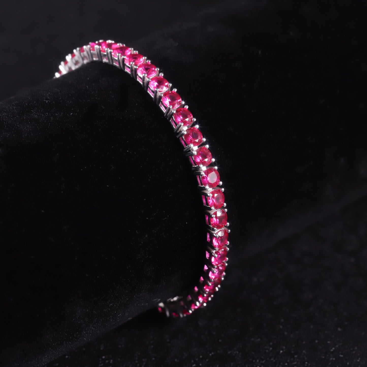 Luxury Colorful Gem Bracelet with cultivation ruby