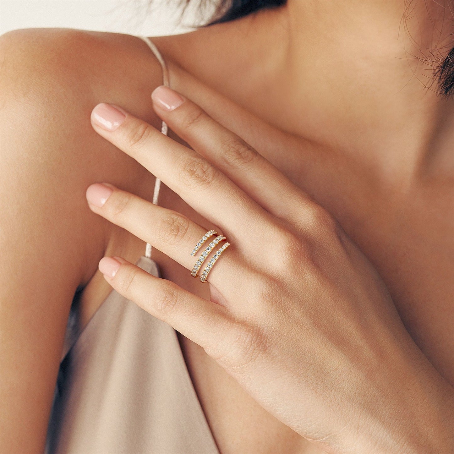 Trendy Three-Wrap Ring