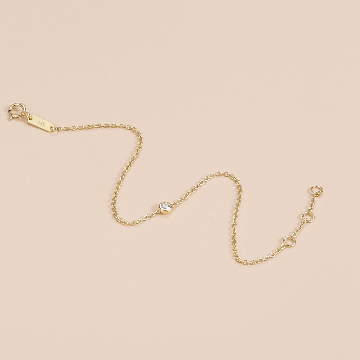Gold Plated Cultivated Diamond Bracelet with moissanite or diamond