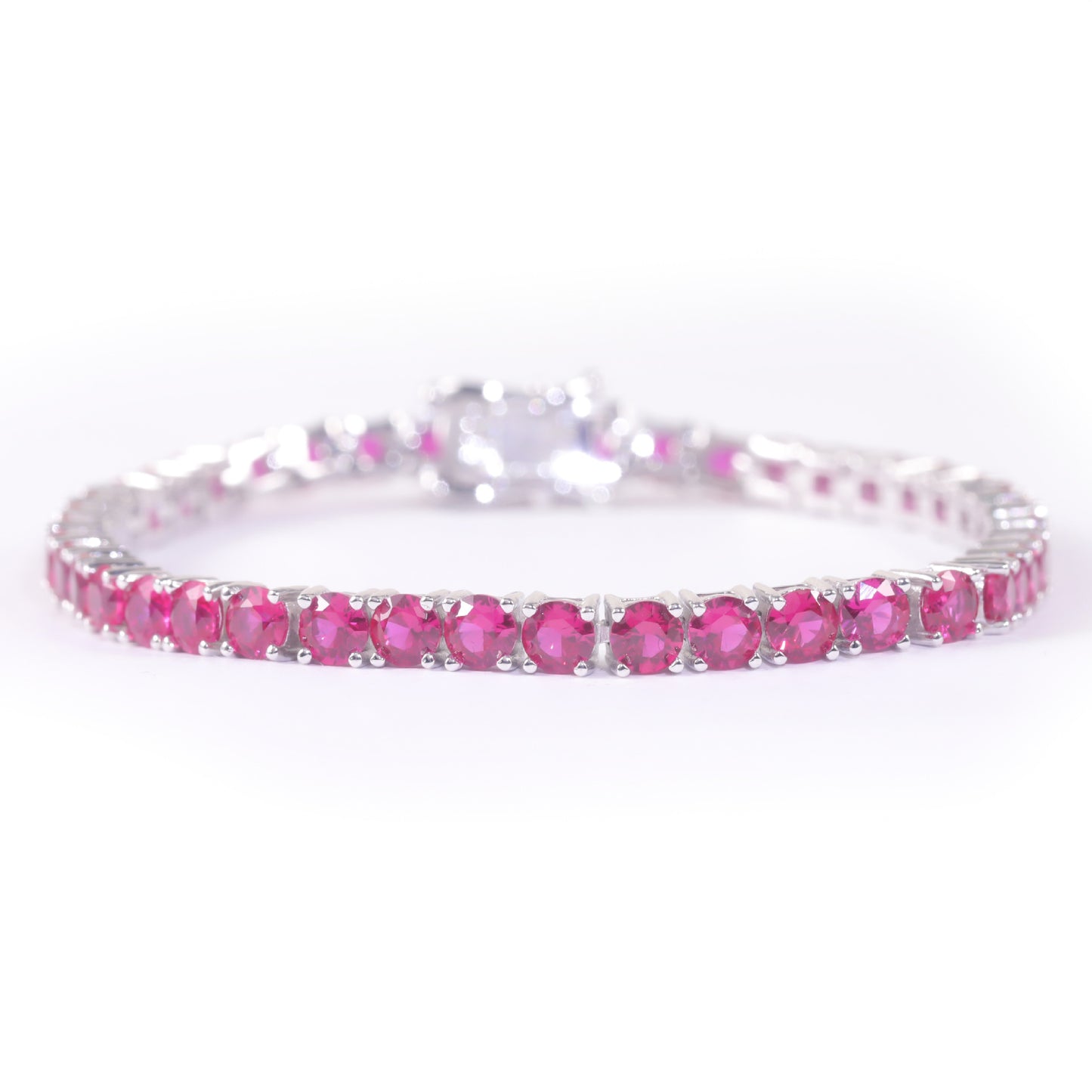 Luxury Colorful Gem Bracelet with cultivation ruby