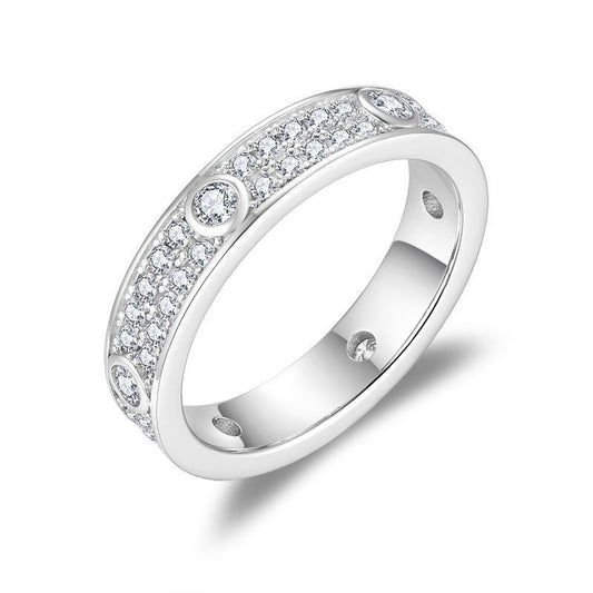 Nellie ring – pavé moissanite band