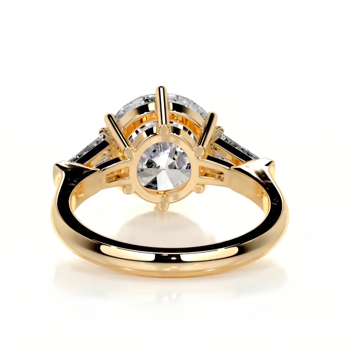 Pozlátený prsteň Cleo – moissanit 5 ct