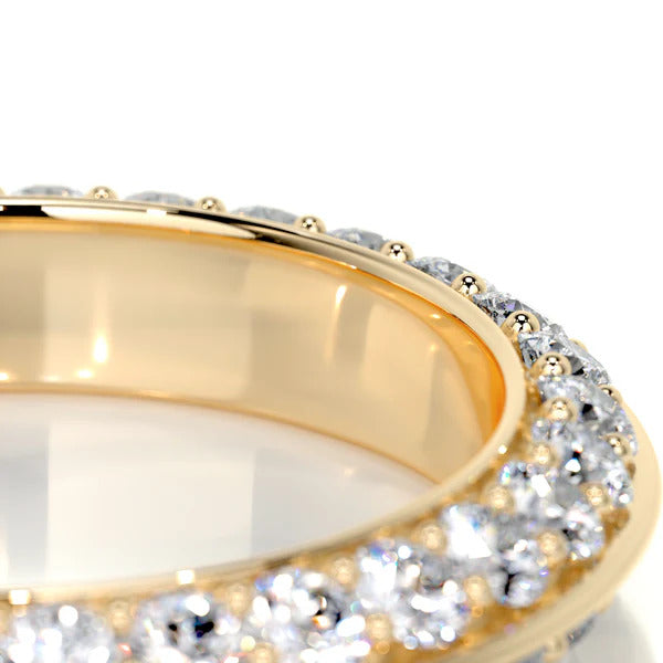 Pozlátený prsteň Goldie – pavé eternity obrúčka