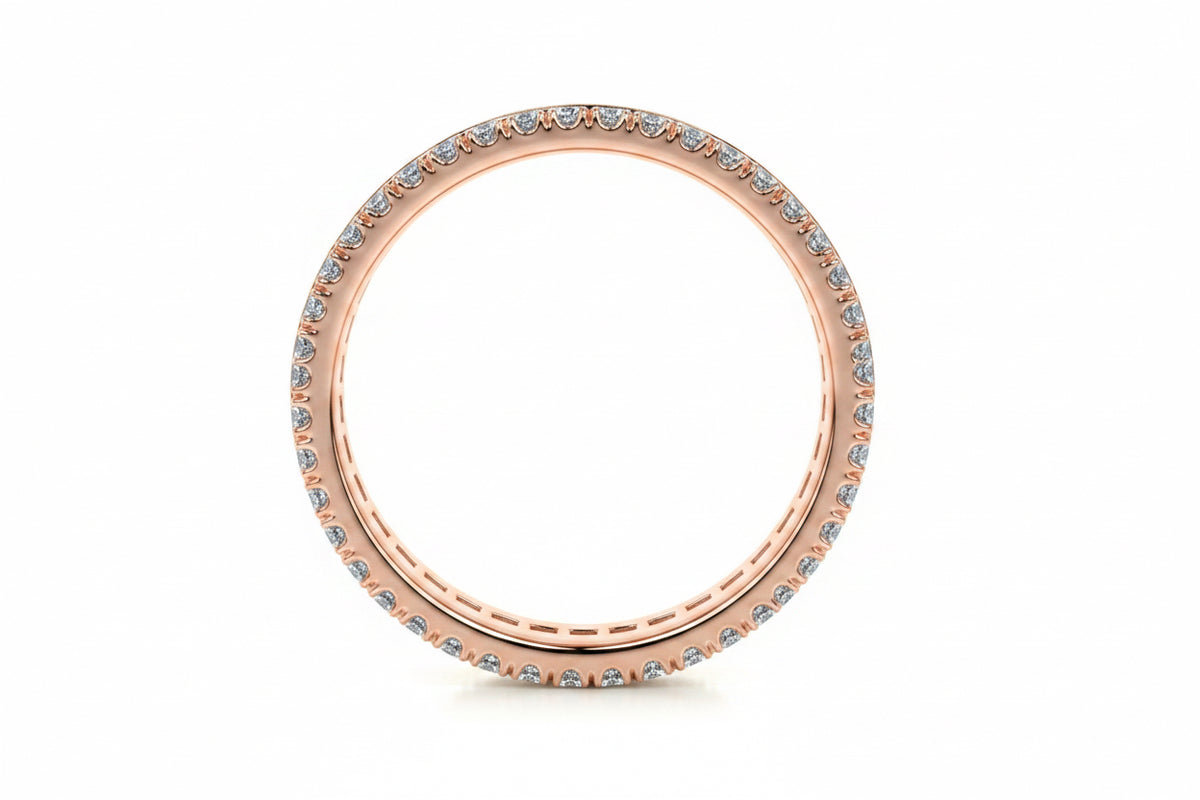 Pink Eternity ring – side profile