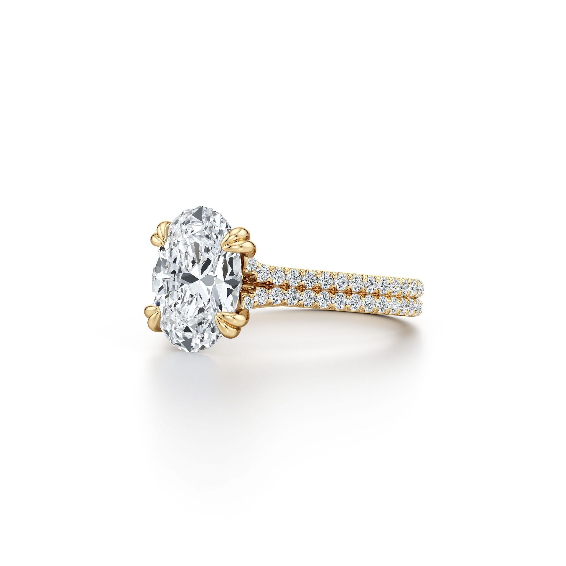 Prsteň Céline – oválny moissanit pavé