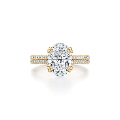 Prsteň Céline – oválny moissanit pavé