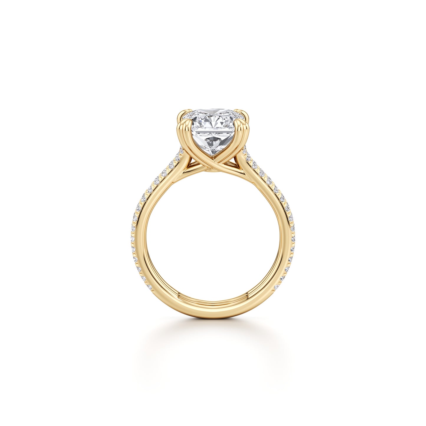 Prsteň Anastasia – radiant pavé