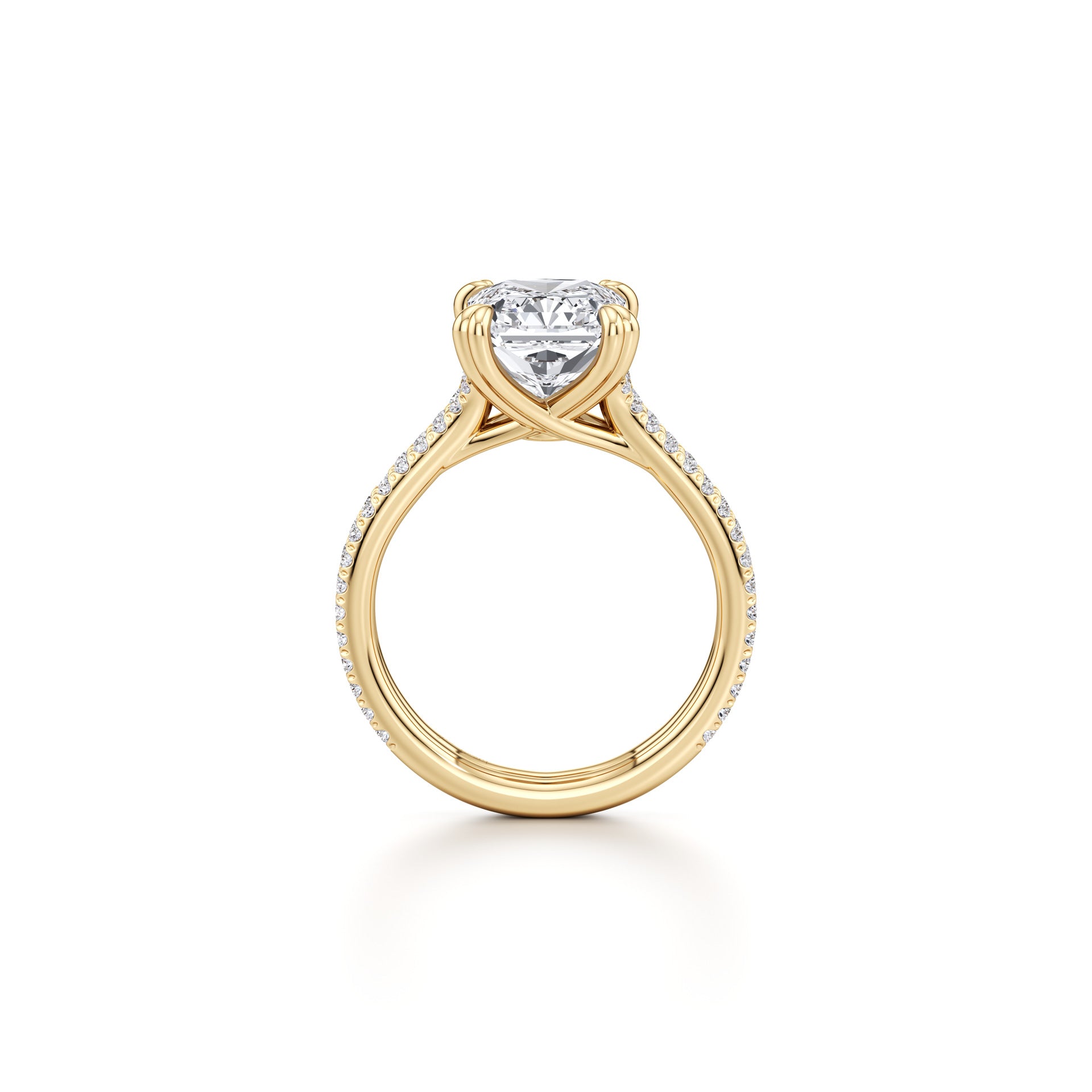 Prsteň Anastasia – radiant pavé
