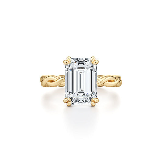Prsteň Esmé – emerald moissanit